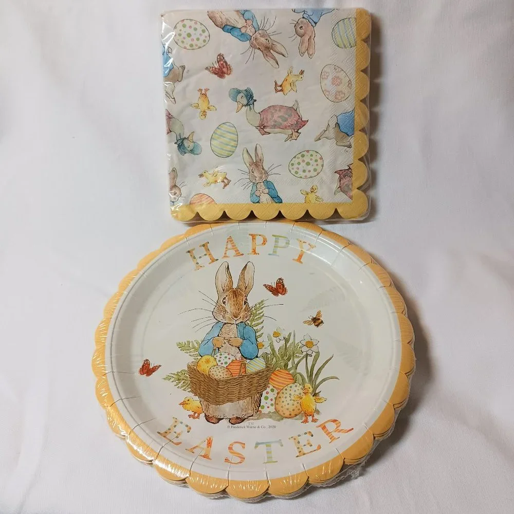 Meri Meri Beatrix Potter Yellow Happy Easter 12 9